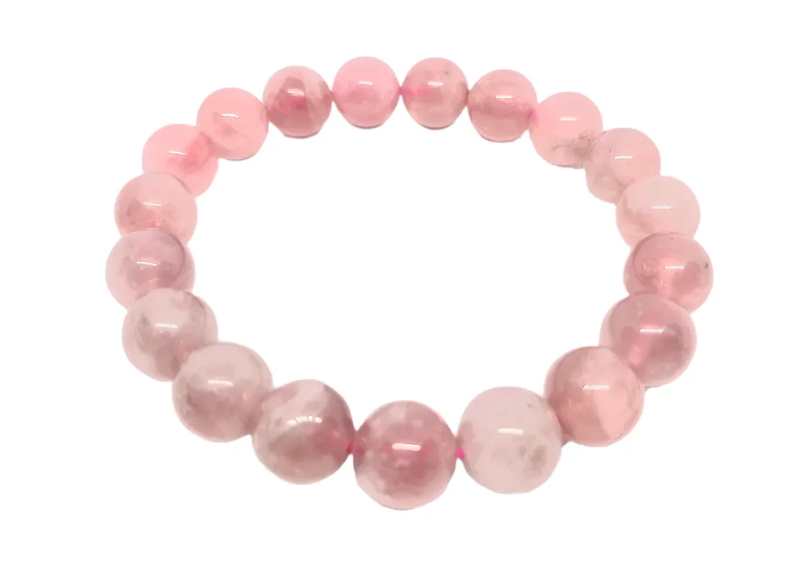 12MM Rose Quartz Crystal Bracelet