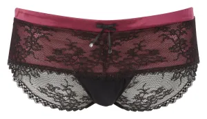 Antoinette Black & Ruby Brief Panty - Masquerade