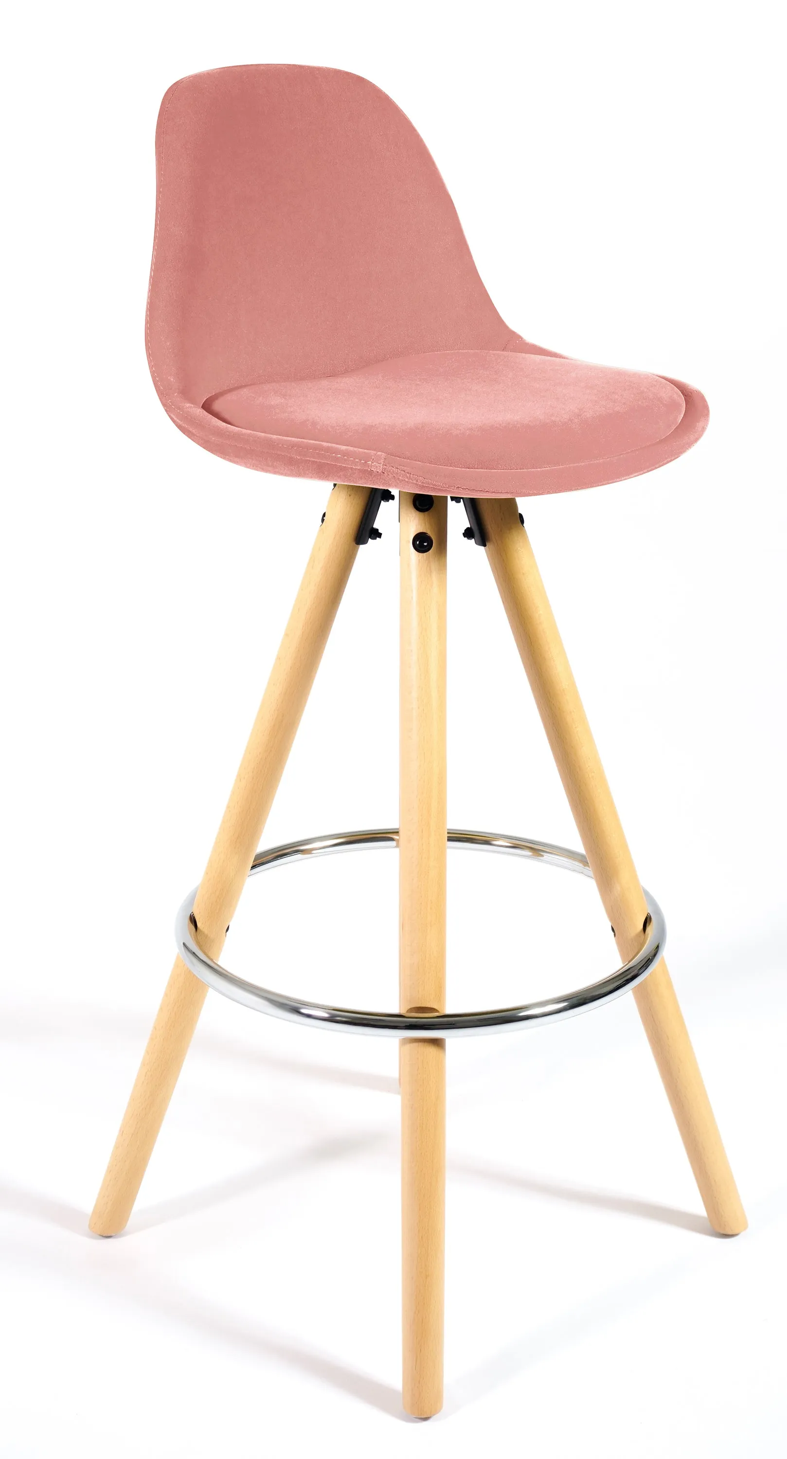 Barcelona Bar Stools Matte Velvet - Rose Pink