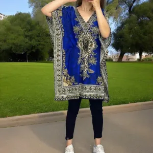 Blue Printed Kaftans for Women