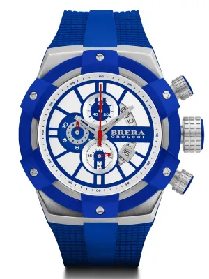 Brera Orologi SUPERSPORTIVO Men's Italian Blue White 48mm Watch BRSSC4917