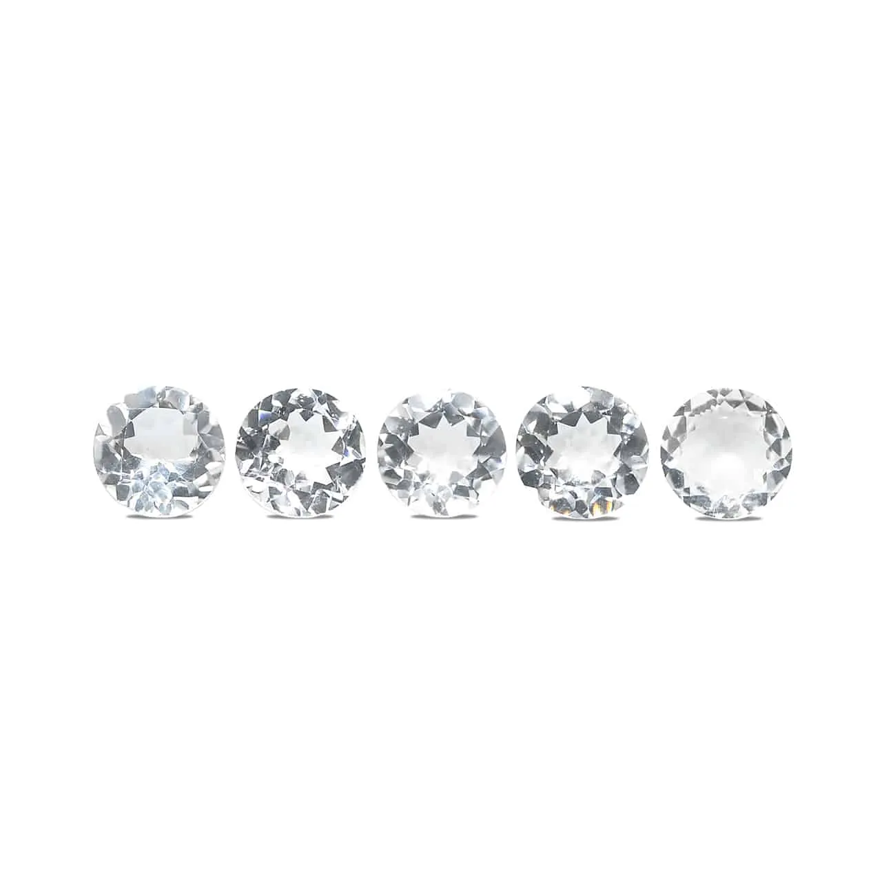 Danburite brilliant diamond cut 9mm Round