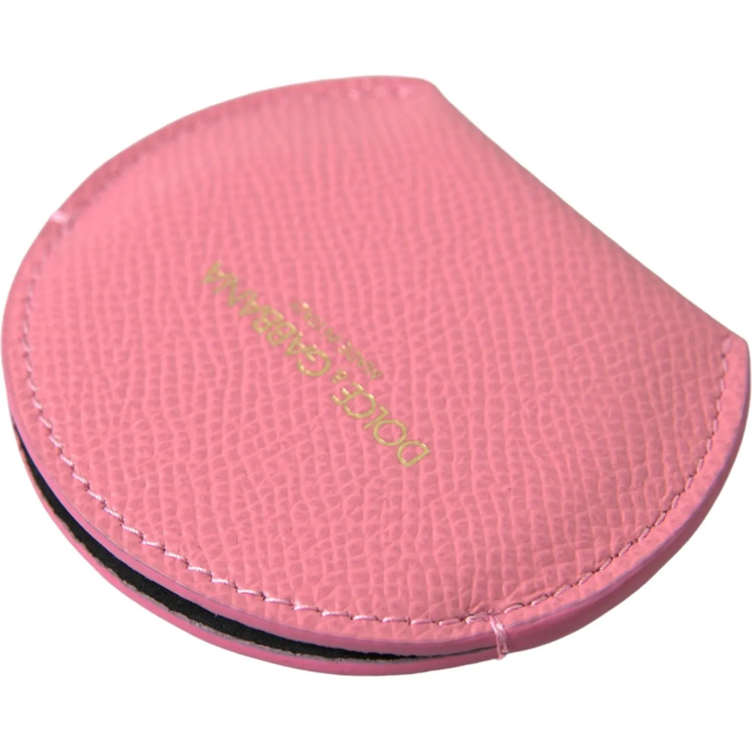 Dolce & Gabbana Elegant Pink Leather Mirror Holder