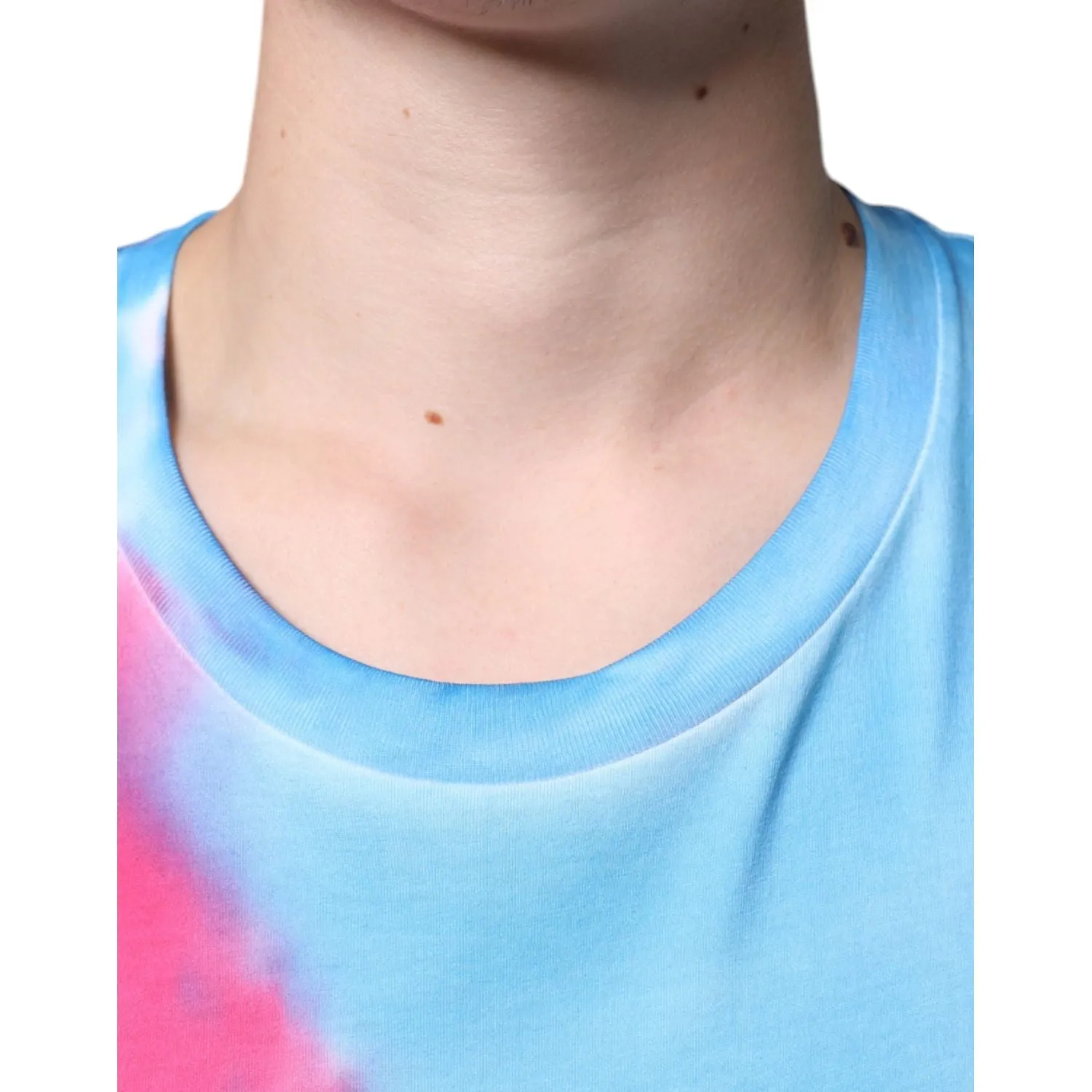 Dolce & Gabbana Multicolor Tie Dye Cotton Sleeveless T-shirt