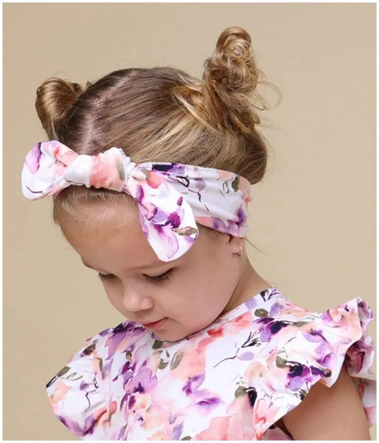 Girl's Organic-cotton Blushing Beauty Topknot Headband