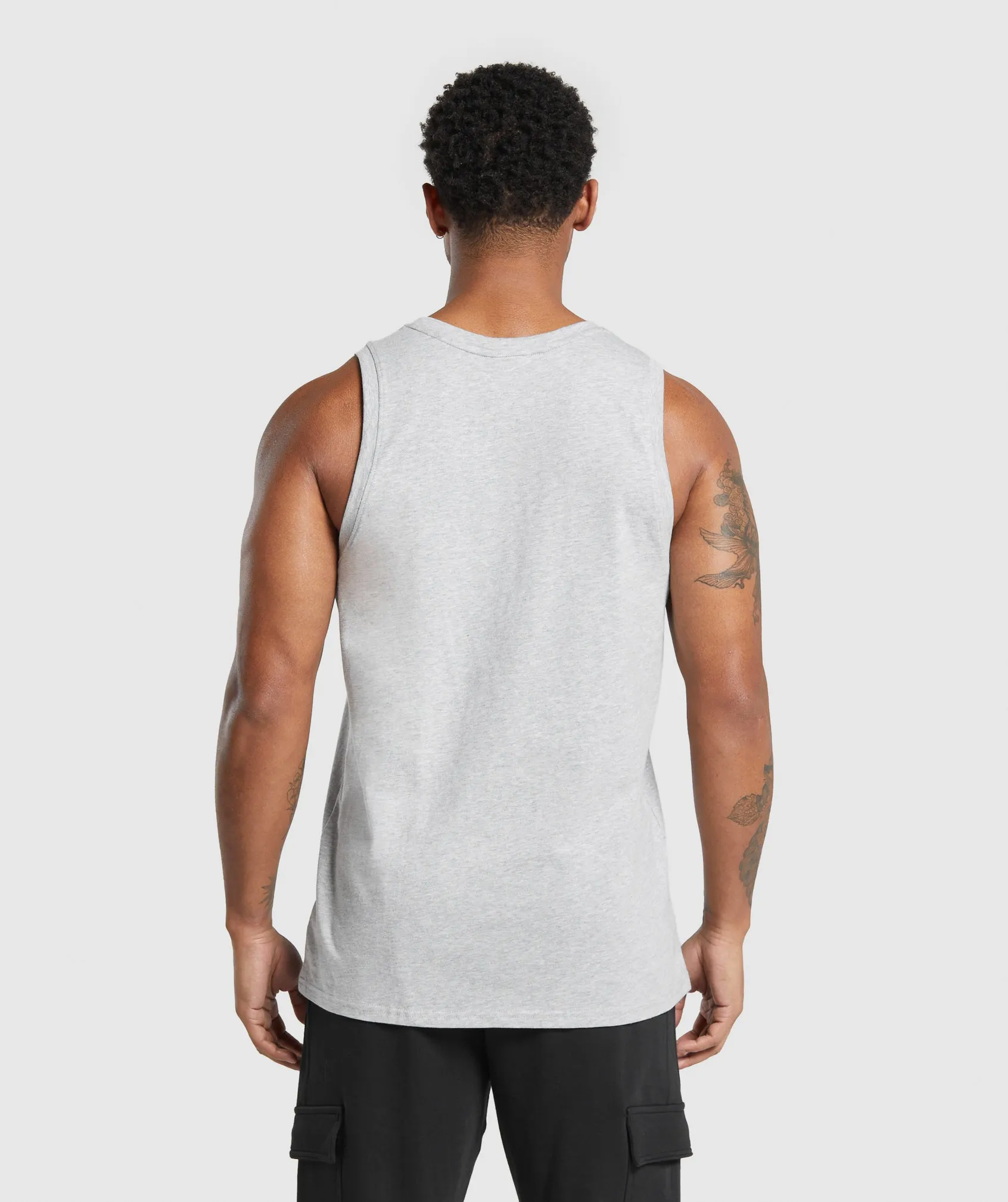 Gymshark Crest Tank - Light Grey Core Marl