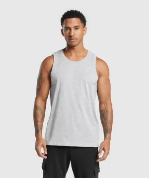 Gymshark Crest Tank - Light Grey Core Marl