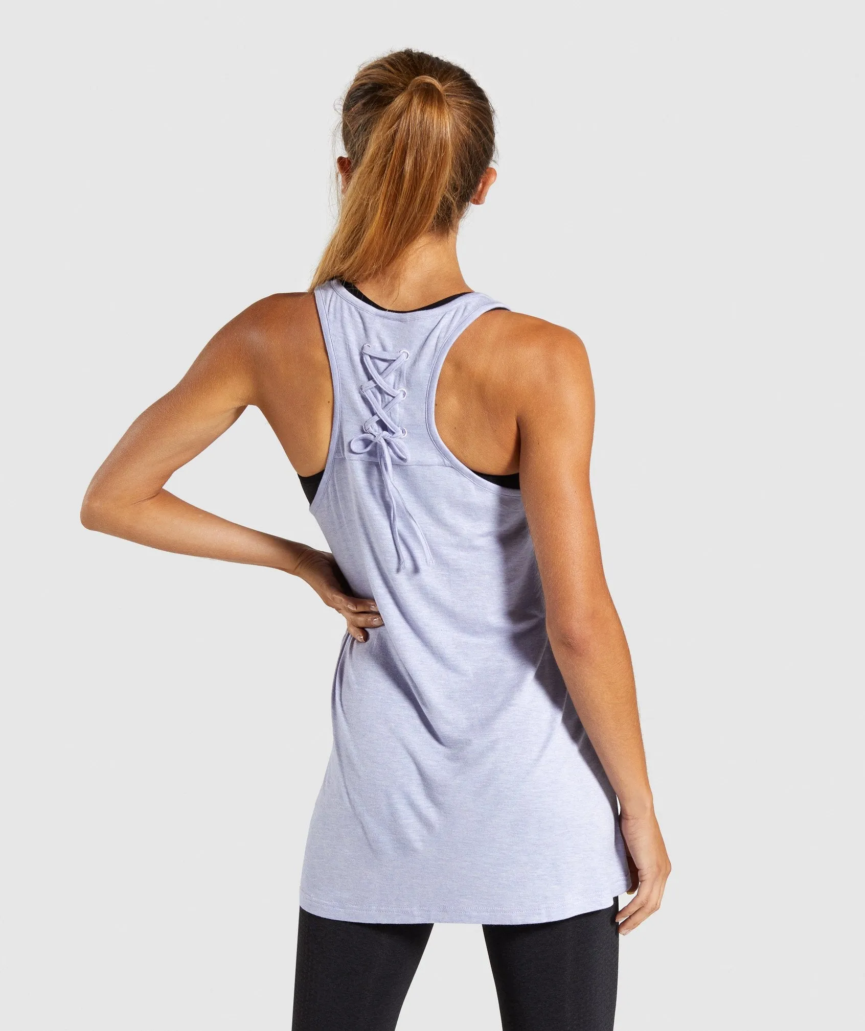 Gymshark Lace Back Vest - Lilac Marl