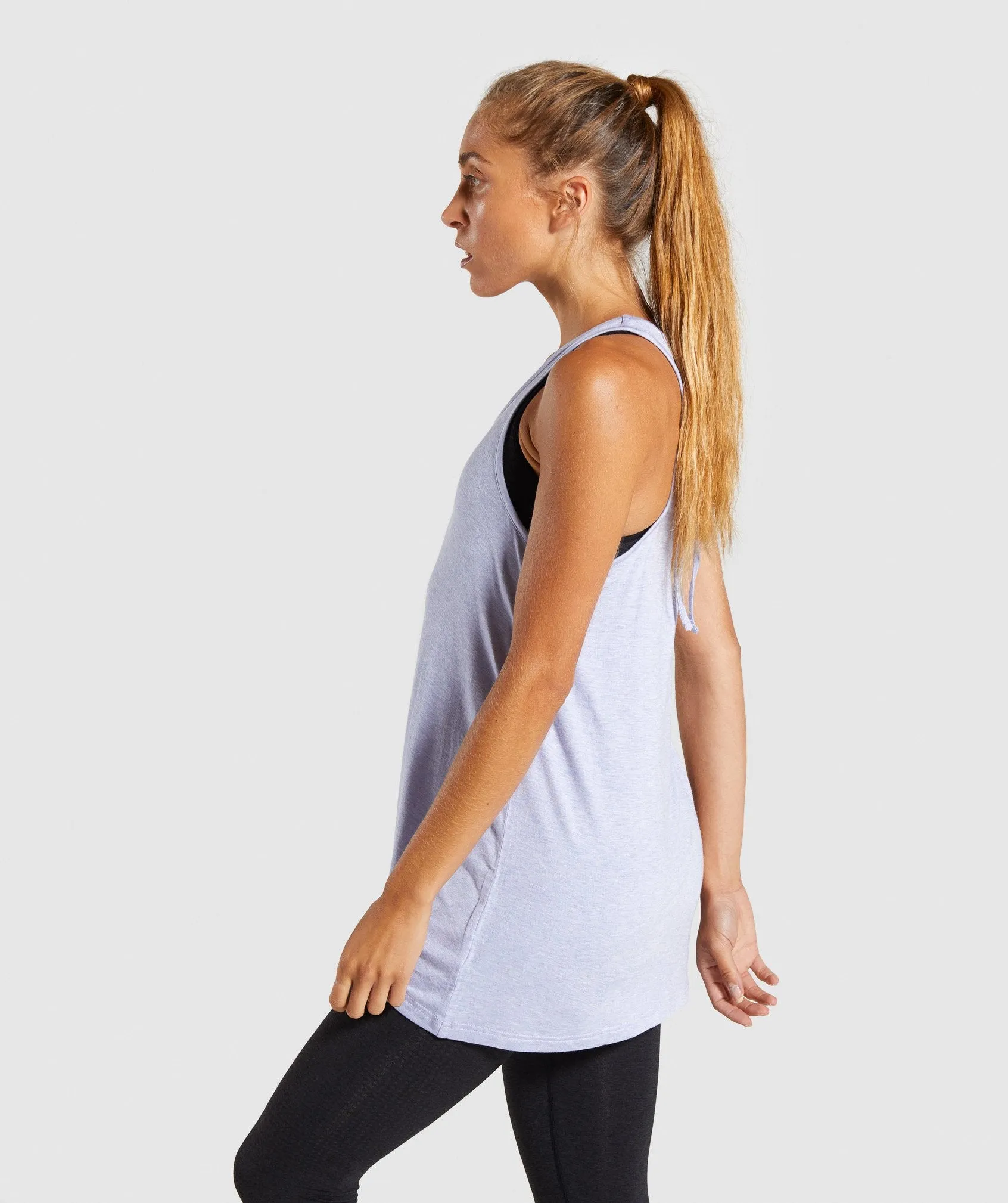 Gymshark Lace Back Vest - Lilac Marl