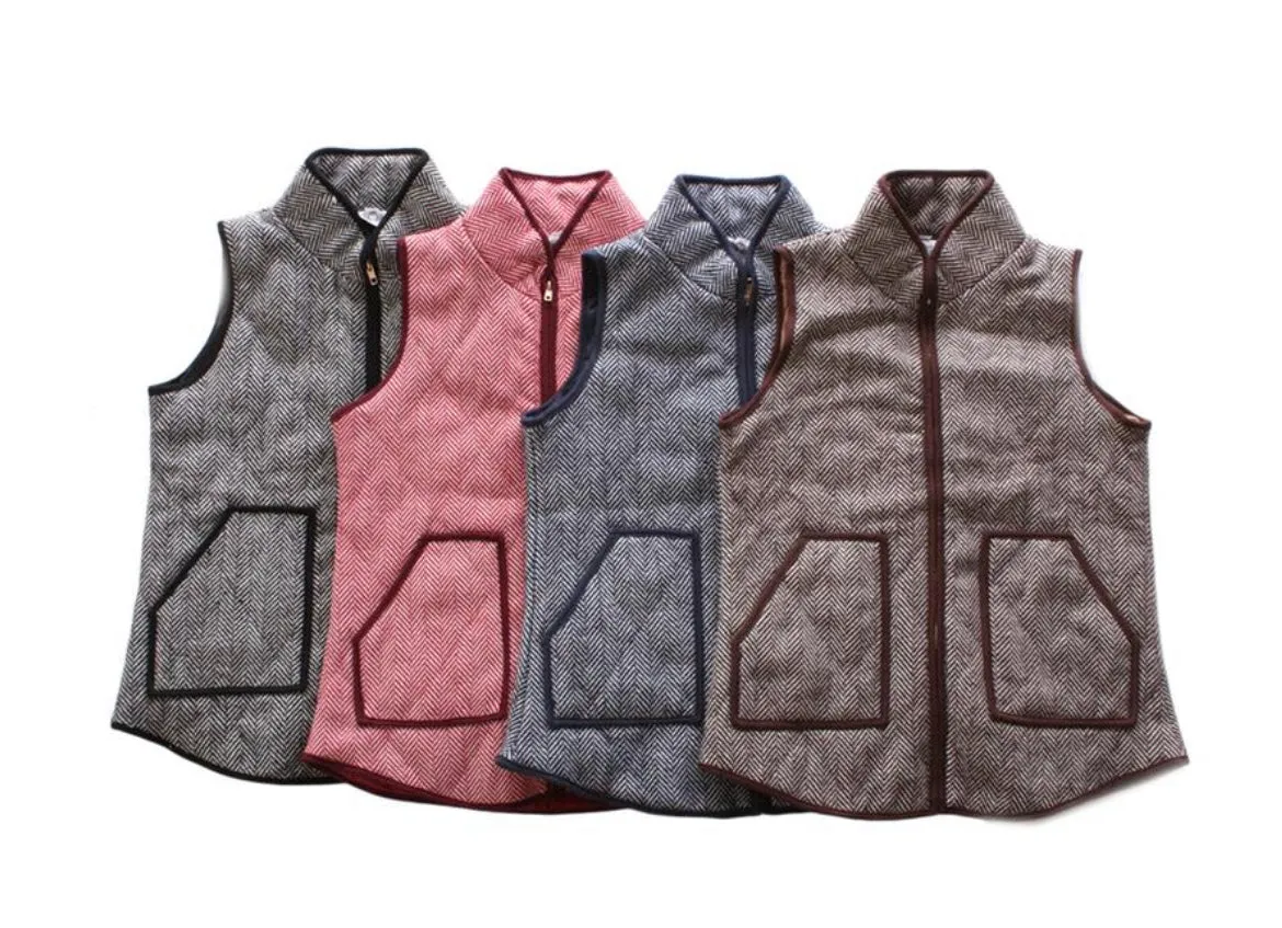 Herringbone Sleeveless Vests