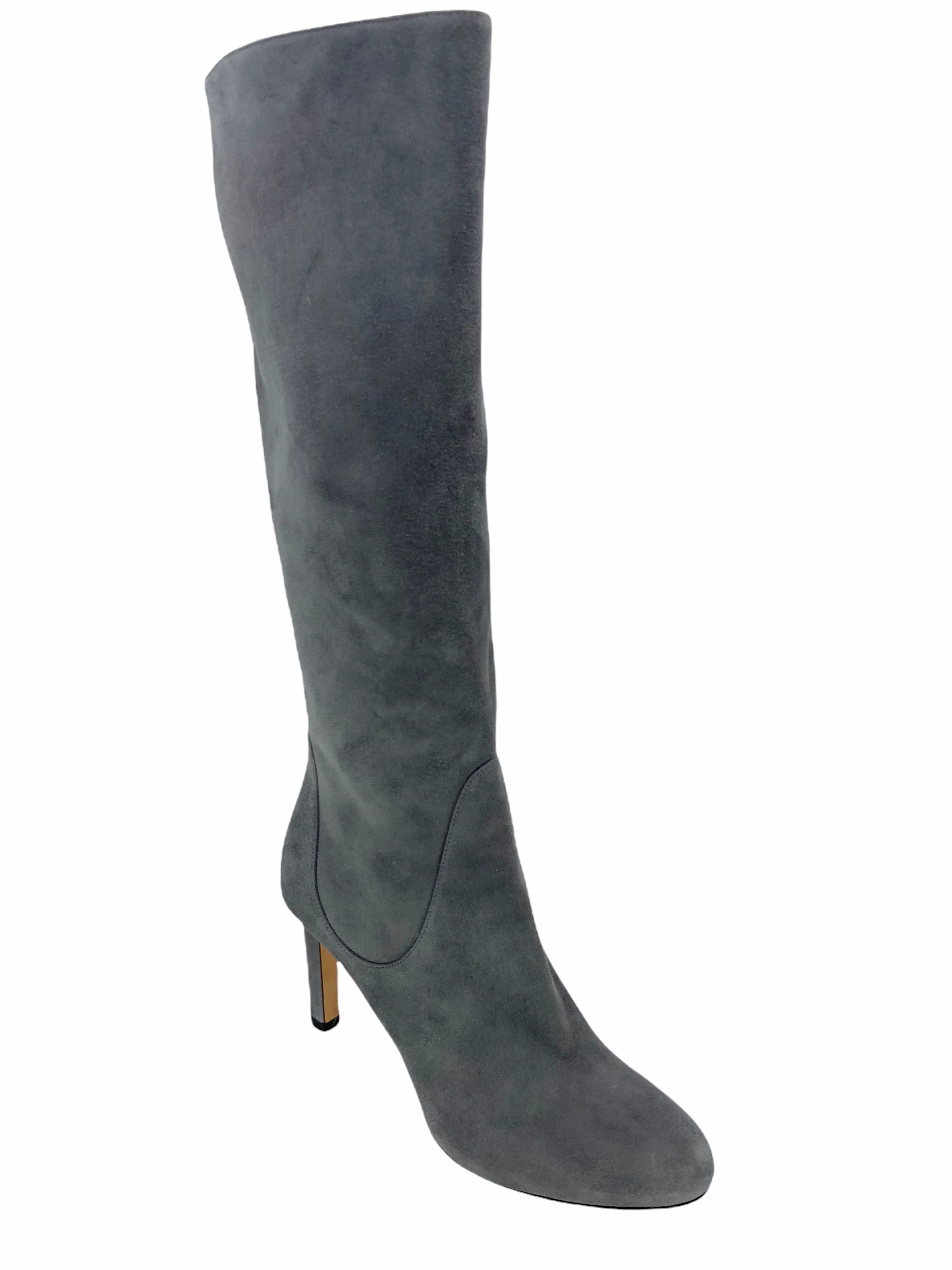 Jimmy Choo Tempe 85 Suede Mid Calf Boots Size 7.5