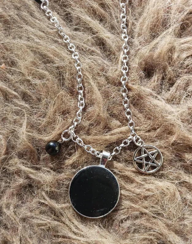 Mini Scrying Mirror Necklace