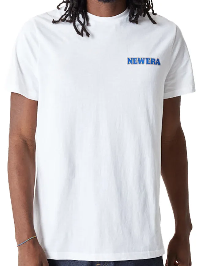 New Era Mens Food Graphic T Shirt White Blue Azure