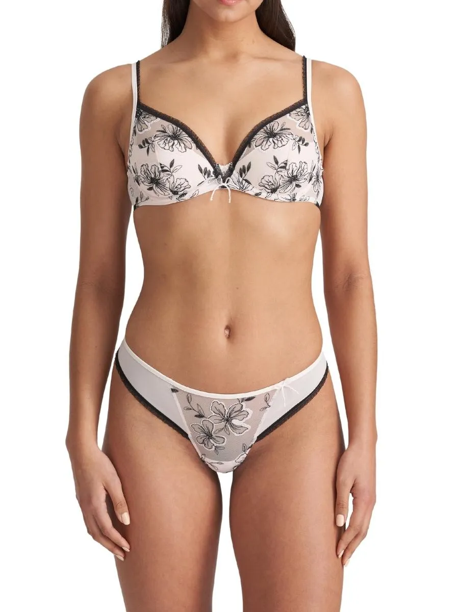 Noorah Half Padded Balcony Bra - Black/Blush