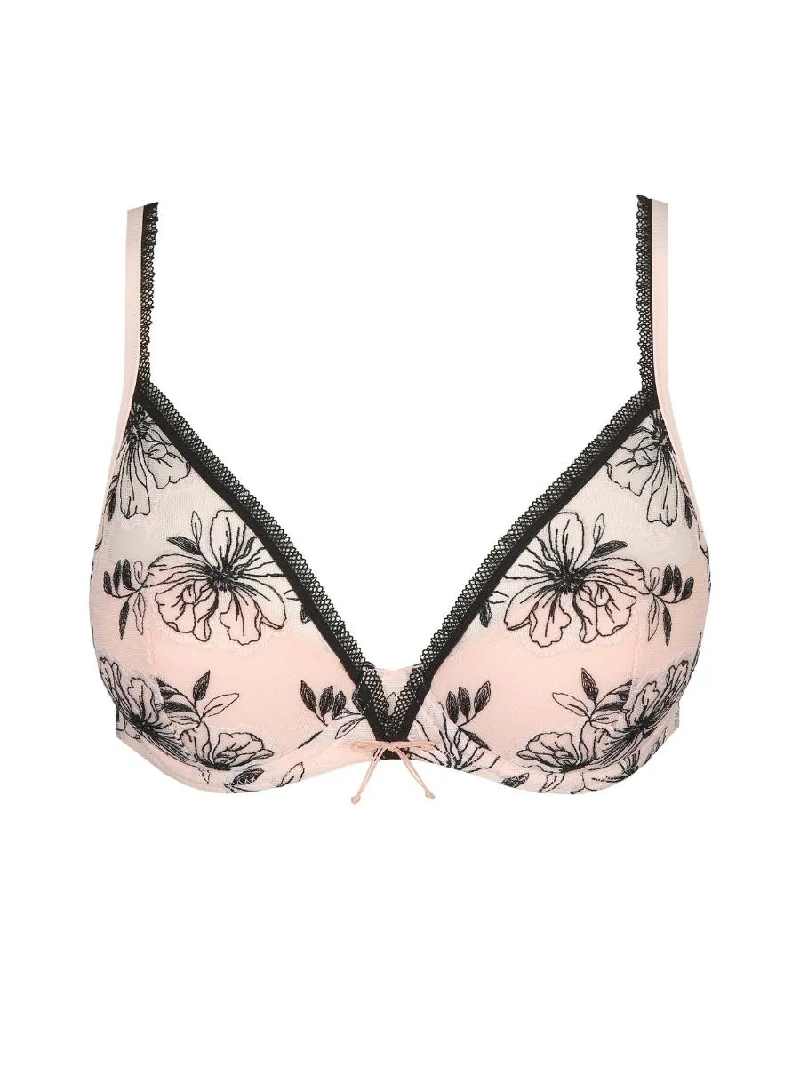 Noorah Half Padded Balcony Bra - Black/Blush