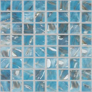 Oasis Blue, 1.5" x 1.5" - Glass Tile