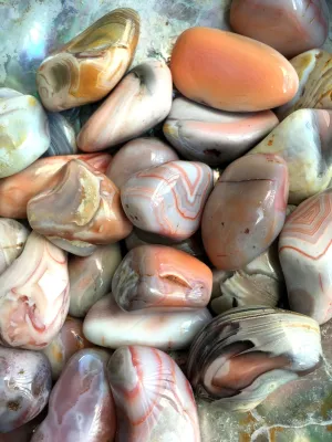 Pink Botswana Agate Tumbled Stones