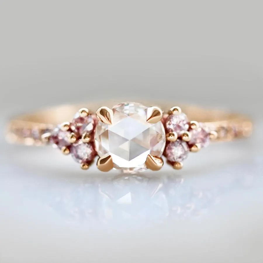 Pink Spritz Rose Cut Diamond Ring