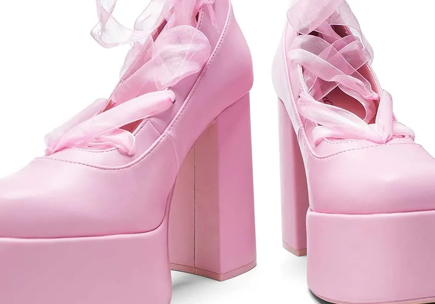 Playboy Infidelity [Pink] | LACE UP HEELS