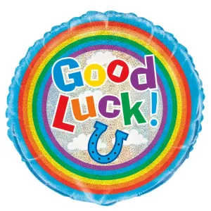 Rainbow Good Luck Foil Balloon