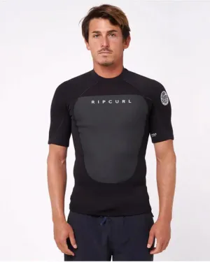 Ripcurl Omega Short Sleeve Heater Top (2024) - Black