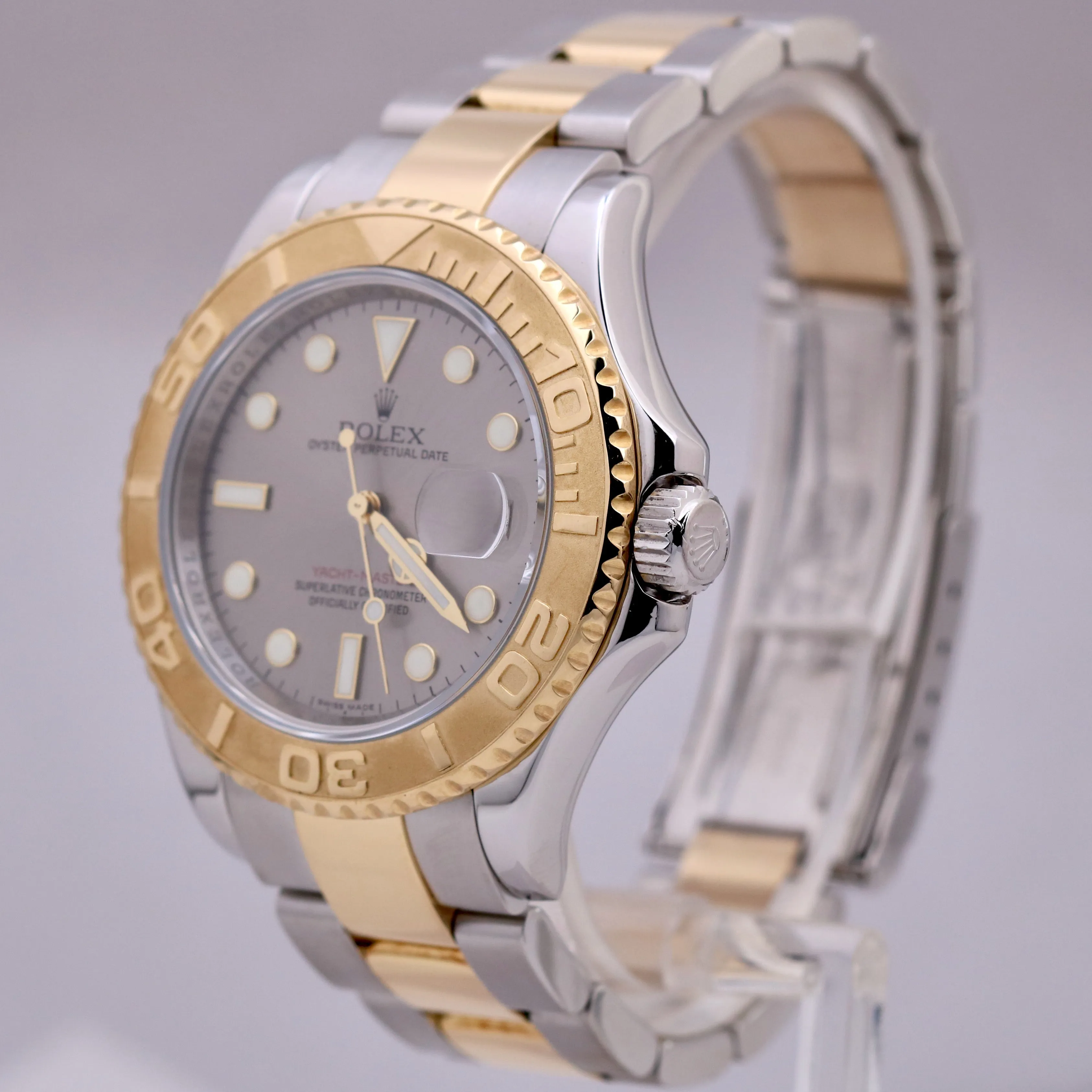 Rolex Yacht-Master 40mm SLATE Two-Tone 18K Yellow Gold REHAUT Steel Date 16623