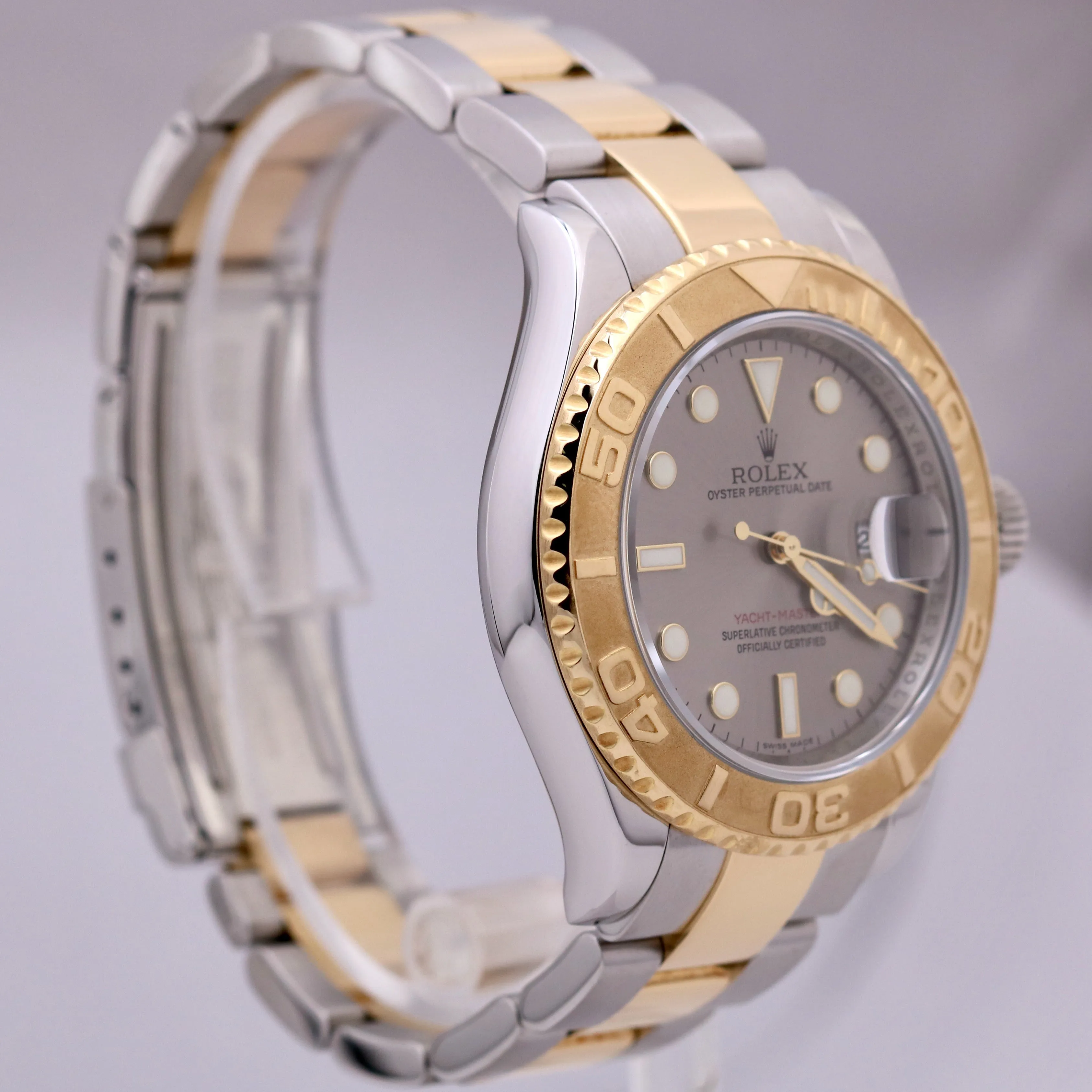 Rolex Yacht-Master 40mm SLATE Two-Tone 18K Yellow Gold REHAUT Steel Date 16623