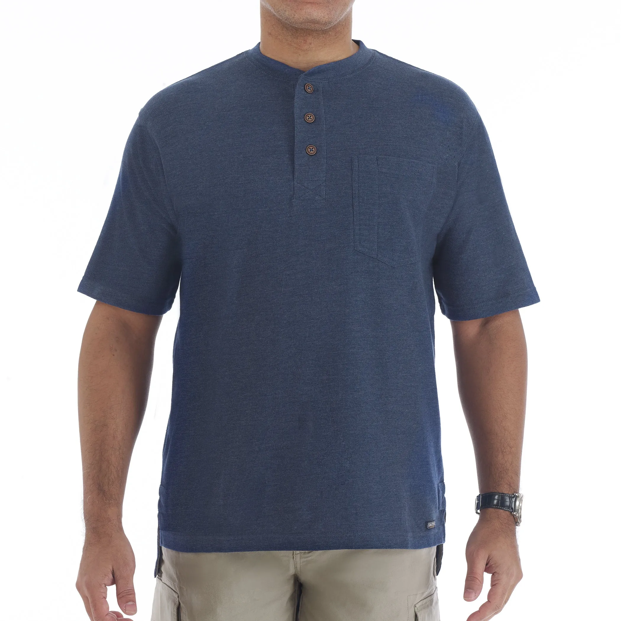 SHORT SLEEVE MINI-THERMAL HENLEY