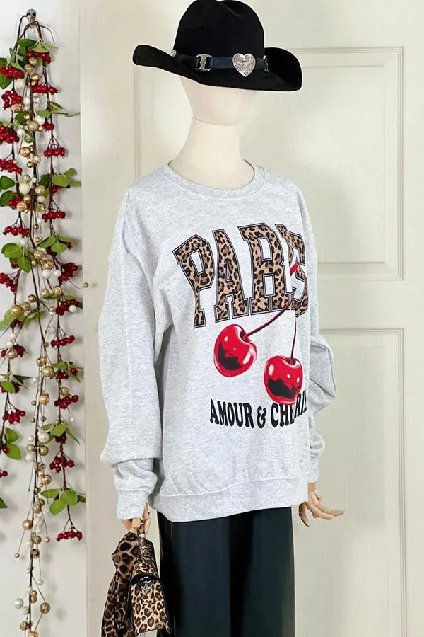 Stylish Letter Printed Long Sleeve Sweatshirt