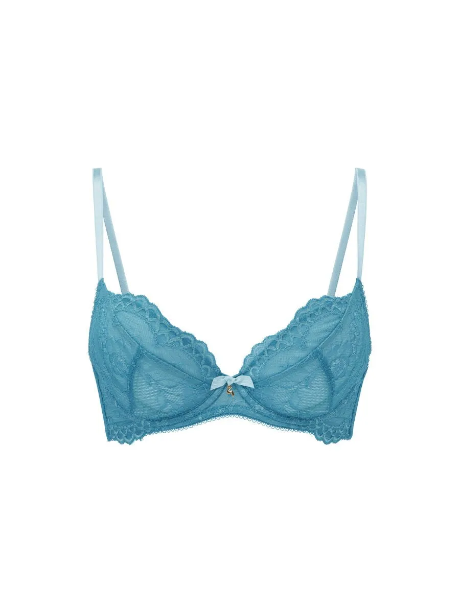 Superboost Lace Plunge Bra - Ocean Blue