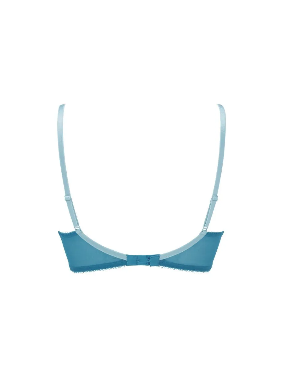 Superboost Lace Plunge Bra - Ocean Blue