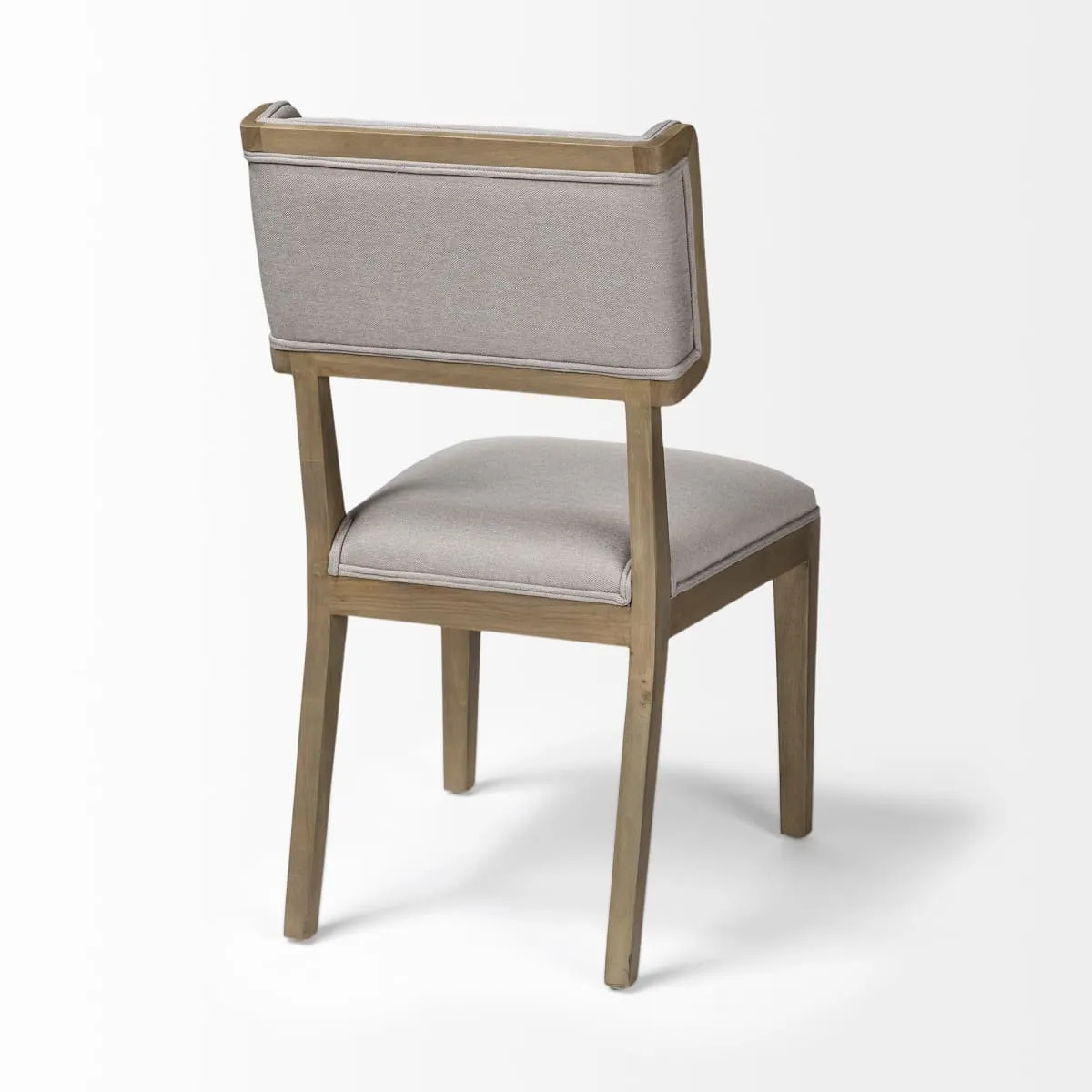 Tenton Dining Chair Gray Fabric | Brown Wood