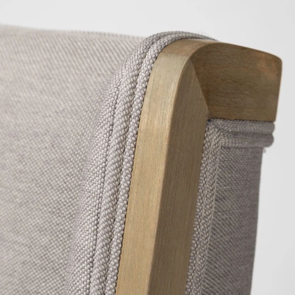 Tenton Dining Chair Gray Fabric | Brown Wood