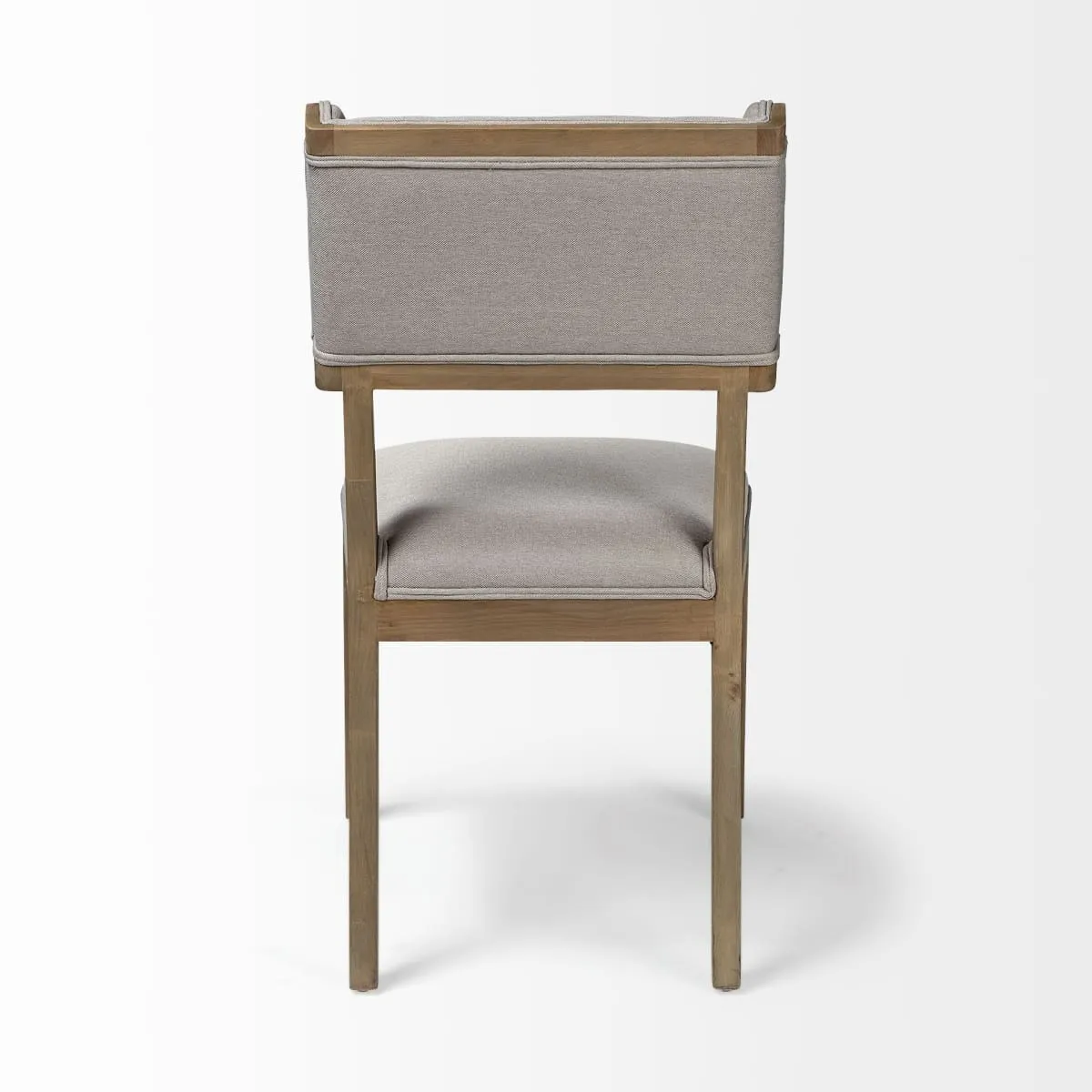 Tenton Dining Chair Gray Fabric | Brown Wood