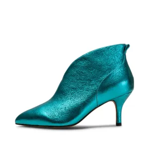 Valentine heel leather - TURQUOISE METALLIC