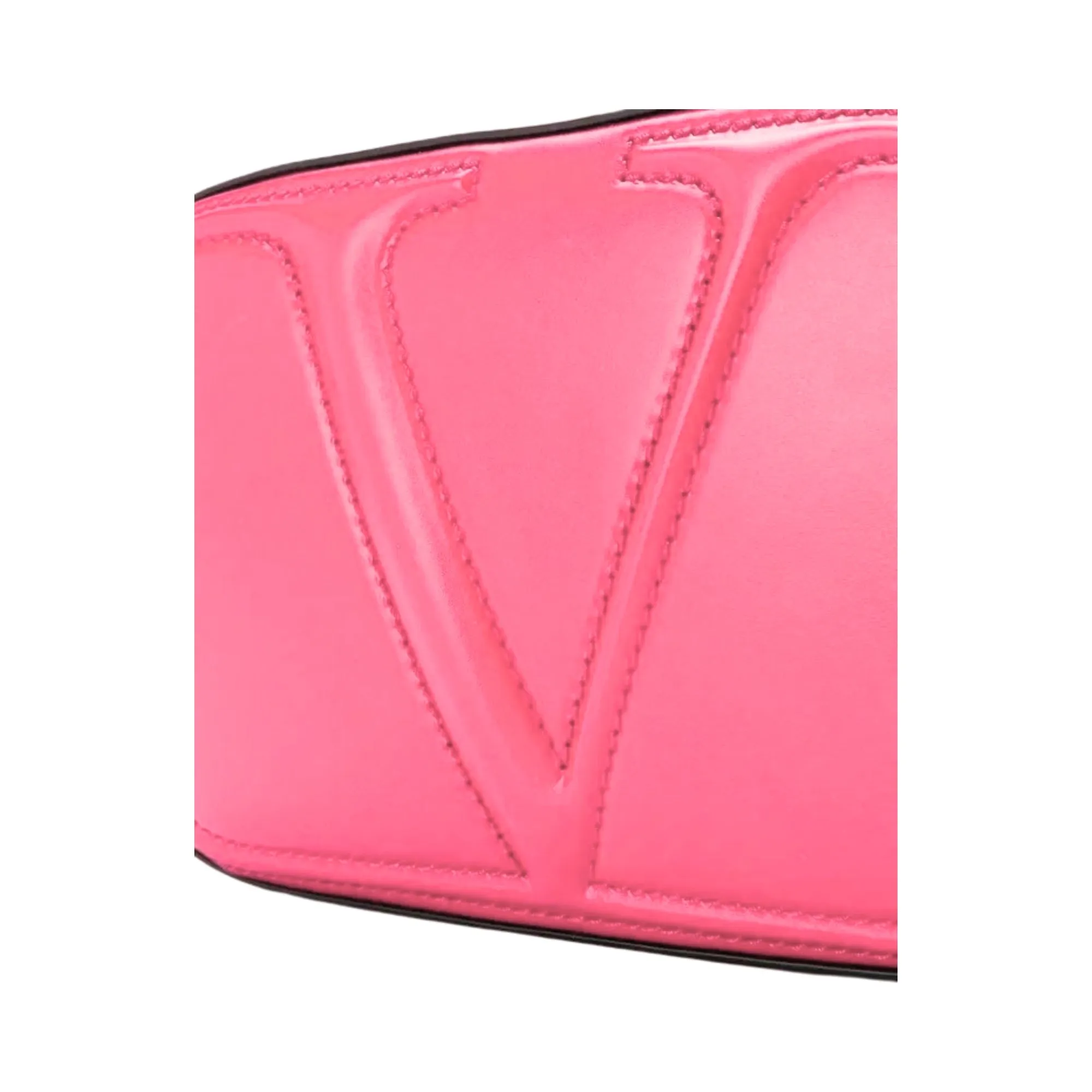 Valentino Garavani VLogo Walk Crossbody Bag Pink Calf Leather Medium