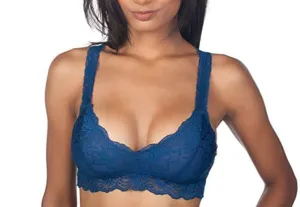 Womens Lace Bra Blue Racerback Bralette